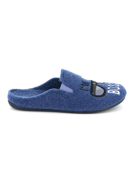 Grunland Lecy men's felt slipper, non-slip rubber sole
