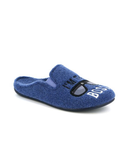 Zapatilla Grunland Lecy de fieltro para hombre, suela de goma antideslizante