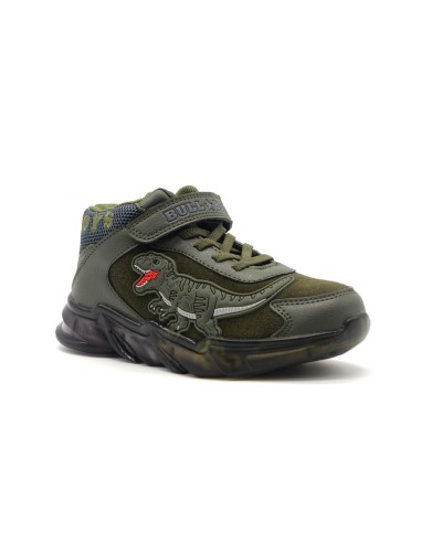 Baskets montantes pour enfants modèle T-Rex Mid Bull Boys en daim avec lumières