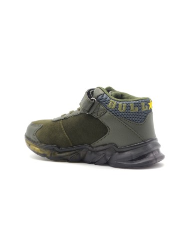 Bull Boys modello T-Rex Mid sneaker alta bambino in camoscio con luci