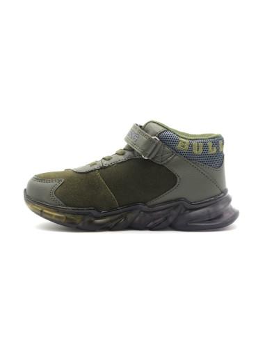 Baskets montantes pour enfants modèle T-Rex Mid Bull Boys en daim avec lumières