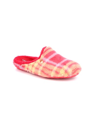 Chausson femme Grunland Faye en tissu effet peluche