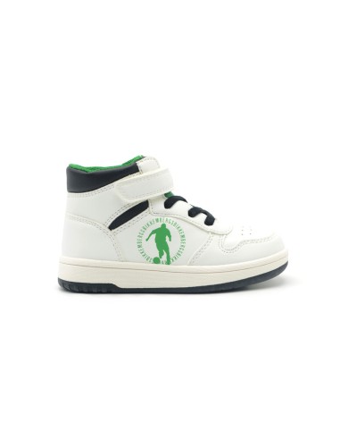 Zapatilla infantil Bikkembergs con logo en el lateral y en la solapa