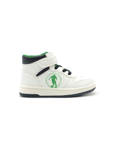 Zapatilla infantil Bikkembergs con logo en el lateral y en la solapa