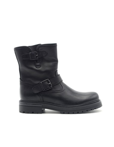 Bota biker niña piel Made in Italy Nero Giardini