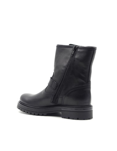Nero Giardini stivaletto biker Made in Italy ragazza in pelle