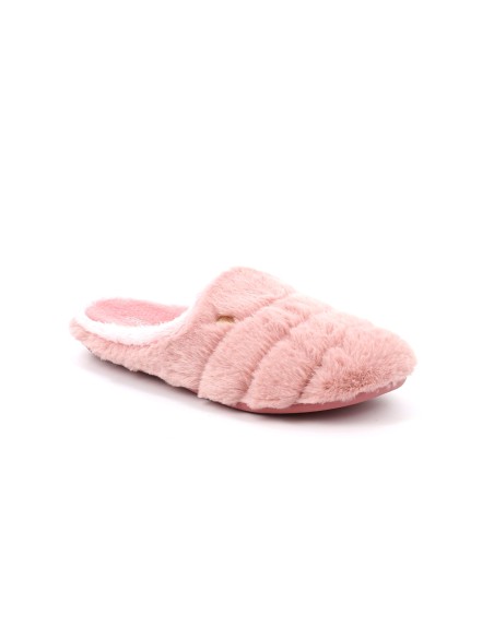 Babouche femme modèle Grunland Gaye en tissu chaud effet peluche