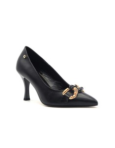 Donna Serena decollete Made in Italy in pelle con tacco a rocchetto 2