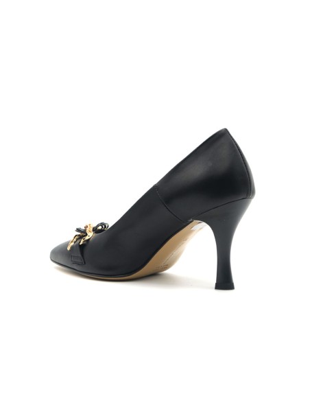 Donna Serena decollete Made in Italy in pelle con tacco a rocchetto