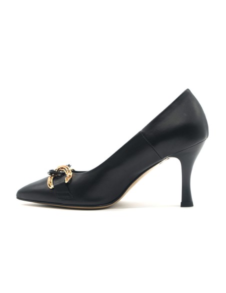 Donna Serena decollete Made in Italy in pelle con tacco a rocchetto