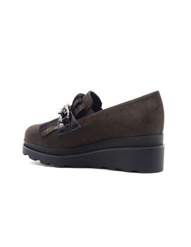 Donna Serena moccasin with wedge