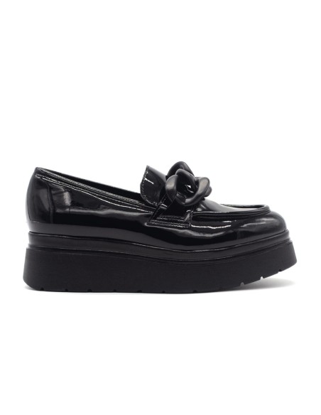Comart mocassino Made in Italy donna in vernice con zeppa