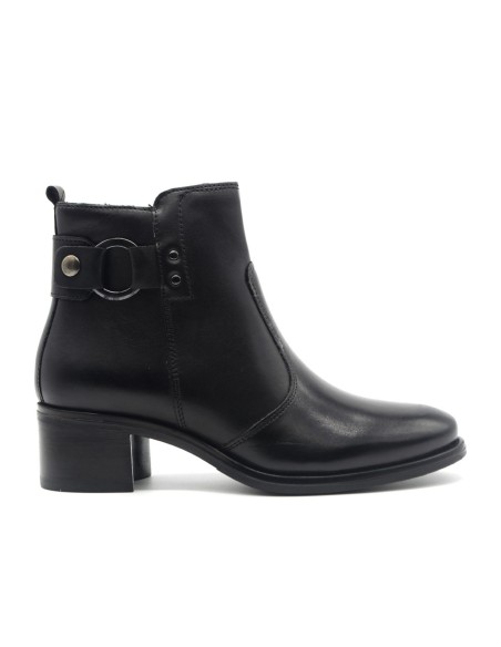 Cinzia Soft Damen-Stiefelette aus Leder mit niedrigem Absatz