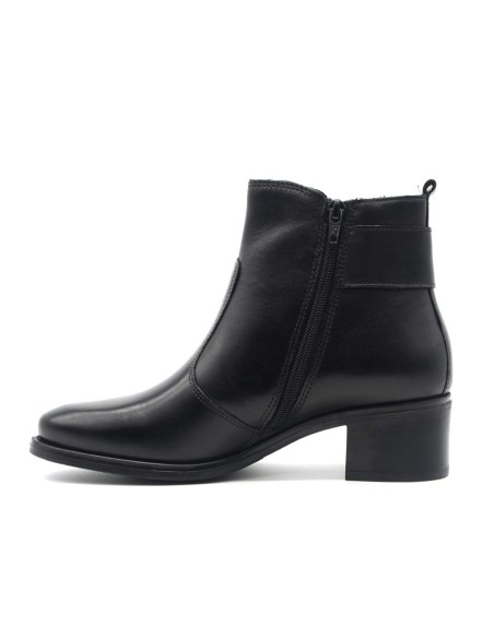 Bottine femme en cuir à talon bas Cinzia Soft