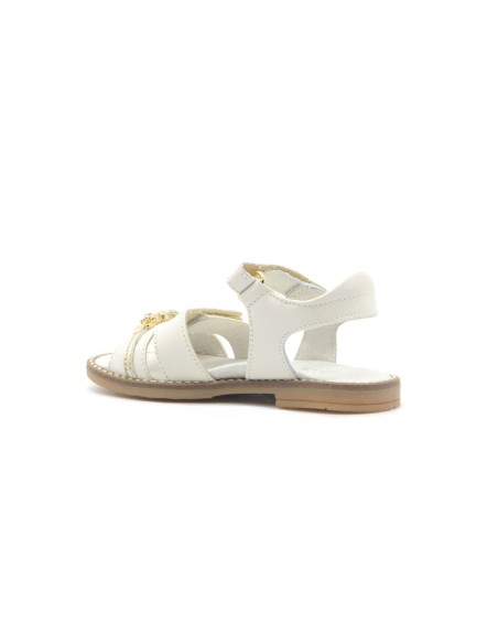 Walkey sandalo elegante bambina in pelle con pietre gioiello
