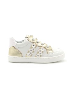 Nero Giardini leather sneakers with little flowers