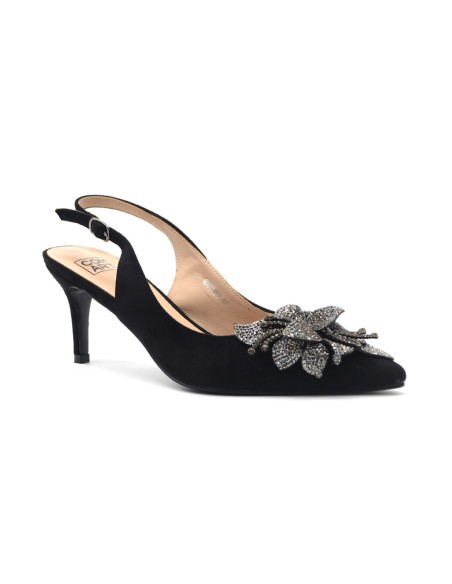 Comart elegant velvet slingback