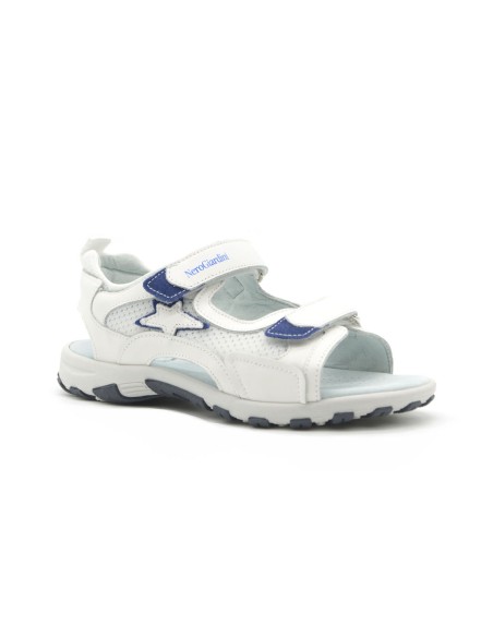 Nero Giardini leather and fabric sandal