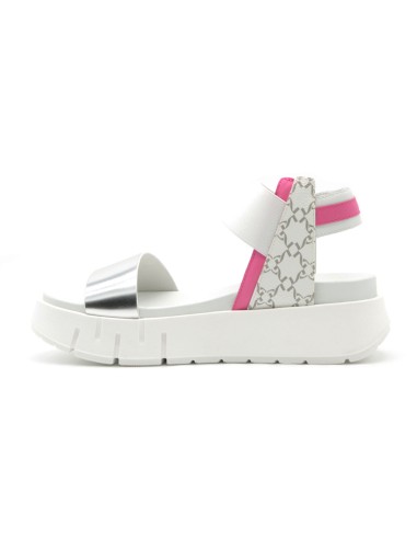 Nero Giardini sandalo Made in Italy donna in pelle stampa monogram