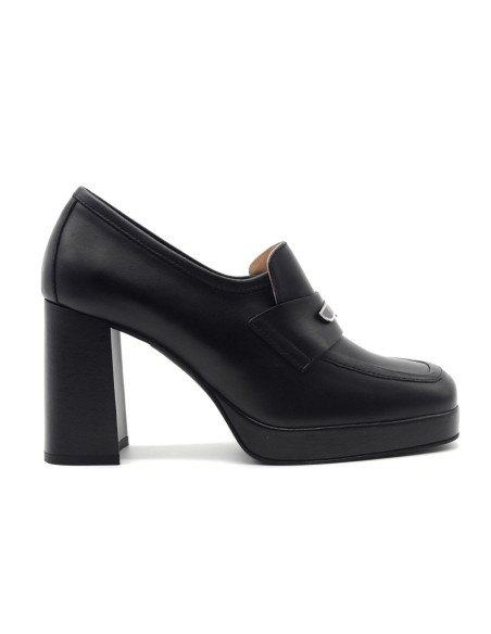 Nero Giardini Mocasín mujer de piel con tacón Made in Italy