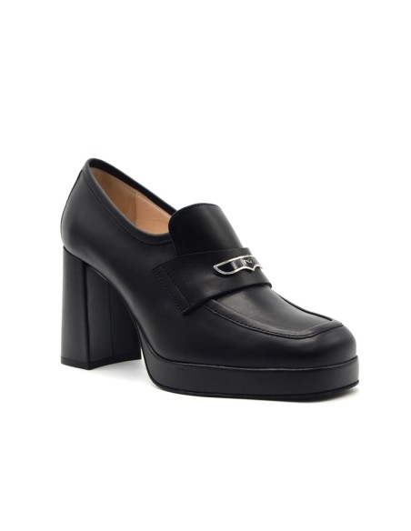 Nero Giardini mocassino Made in Italy donna in pelle con tacco