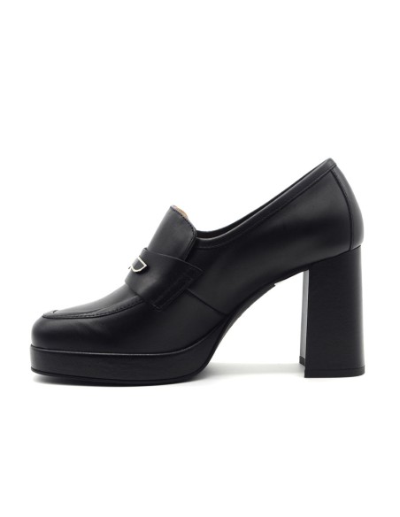 Nero Giardini Mocasín mujer de piel con tacón Made in Italy