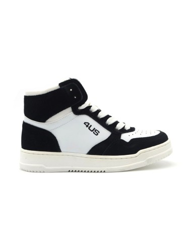 4US by Paciotti high-top boy's sneaker in eco-leather and suede