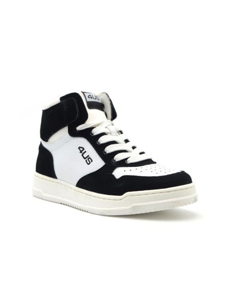 4US by Paciotti sneaker alta ragazzo in ecopelle e camoscio