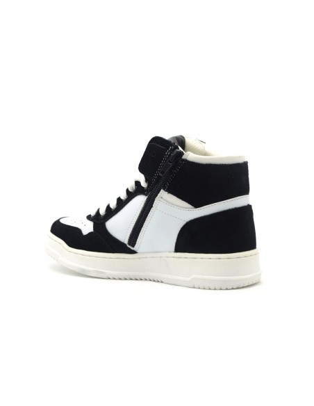 4US by Paciotti sneaker alta ragazzo in ecopelle e camoscio