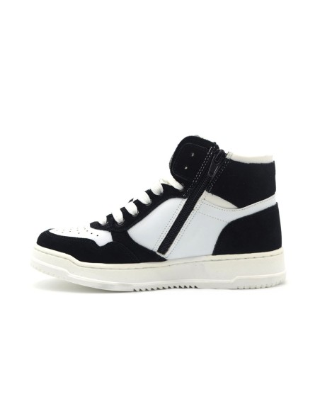 Hoher Jungen-Sneaker von 4US by Paciotti aus Öko-Leder und Wildleder