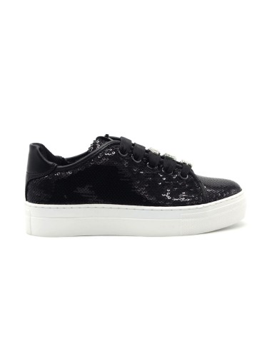 4US by Paciotti Mädchen-Sneaker aus Stoff mit Pailletten