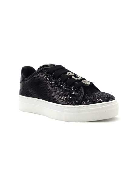 Zapatilla niña 4US by Paciotti de tejido con lentejuelas