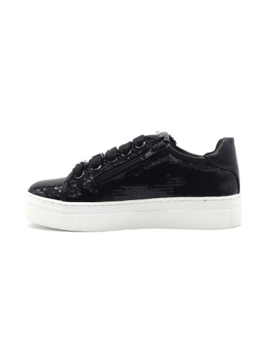 4US by Paciotti girl's sneaker in fabric with sequins
