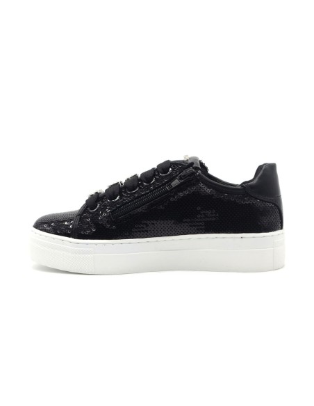 4US by Paciotti Mädchen-Sneaker aus Stoff mit Pailletten