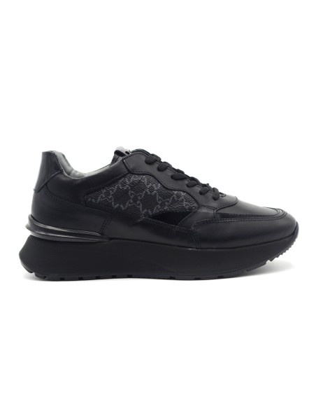 Zapatilla mujer Nero Giardini Made in Italy de piel con cordones