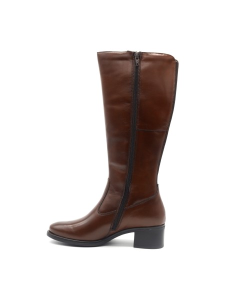 Botte d'équitation pour femme Keys en cuir avec tissu extensible