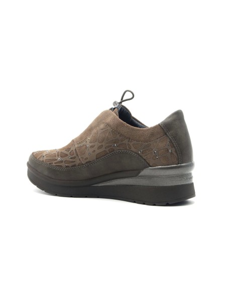 Modèle de sneaker à enfiler en cuir pour femme Stonefly Cream 21