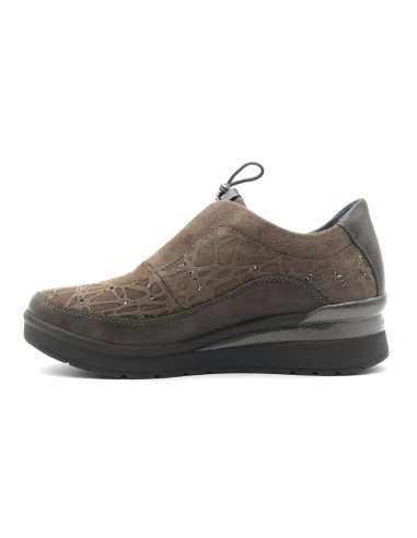 Modèle de sneaker à enfiler en cuir pour femme Stonefly Cream 21