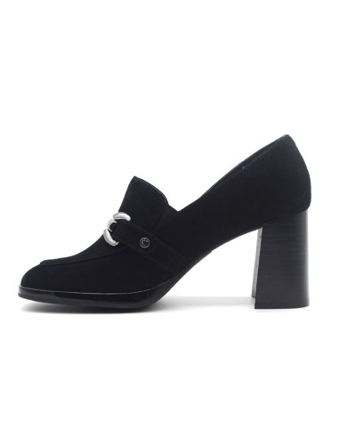 Mocasín de mujer con tacón Stonefly Blanca 1 en ante