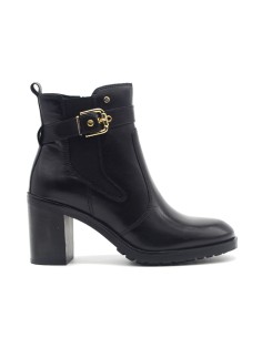 Keys women's leather ankle boot with buckle and internal zip