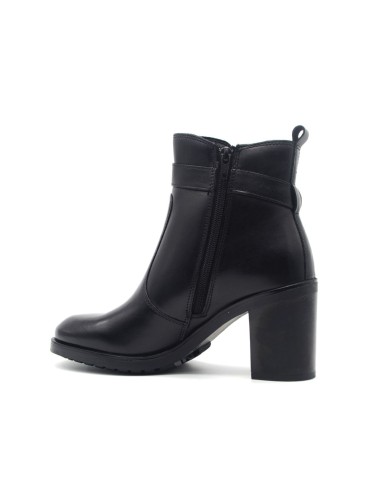 Bottine femme Keys en cuir avec boucle et zip interne