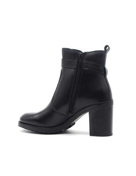 Bottine femme Keys en cuir avec boucle et zip interne