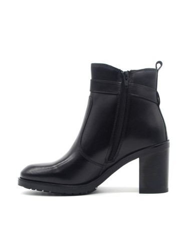 Bottine femme Keys en cuir avec boucle et zip interne