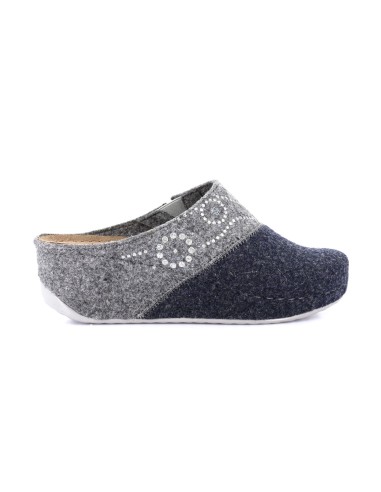 Zapatilla de mujer Grünland Rapy de lana regenerada