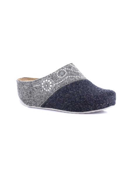 Zapatilla de mujer Grünland Rapy de lana regenerada