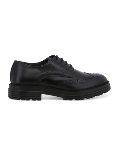 Melluso élégante chaussure en cuir pour hommes avec détails richelieu