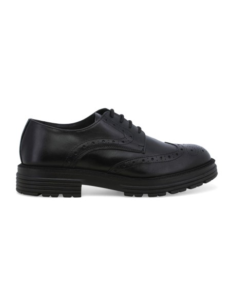Melluso elegant men's leather shoe with brogue details