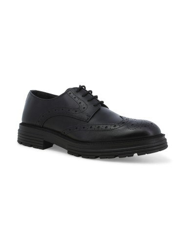 Melluso elegant men's leather shoe with brogue details