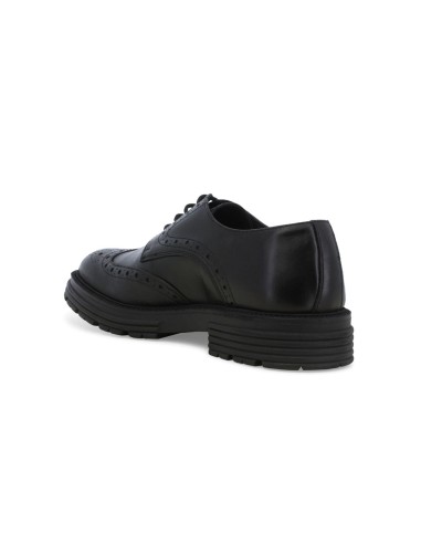 Melluso elegant men's leather shoe with brogue details
