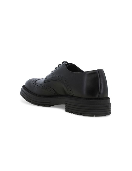 Melluso élégante chaussure en cuir pour hommes avec détails richelieu